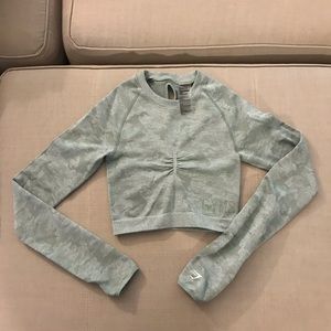 GymShark Camo Long Sleeve Crop Top